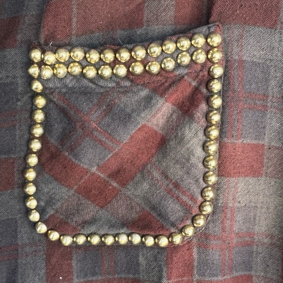 Original studded BESS NY customize oversize flannel OS - Picture 3 of 4